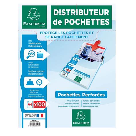 Exacompta Distributeur De Pochettes Perfor Es Lisses Incolores A