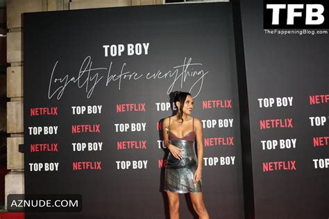 Saffron Hocking Sexy Seen Flaunting Her Hot Tits And Legs At The Top Boy Premiere In London AZNude