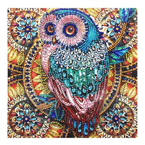 Owl 5D Special Shaped Diamond Painting Needlework Rhinestone Crystal