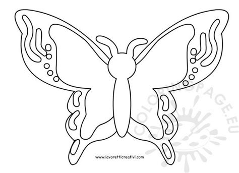 Small Butterfly Template Printable Coloring Page