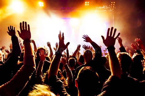 Concert Crowd at Rock Concert Stock Photo - Image of club, poster ...