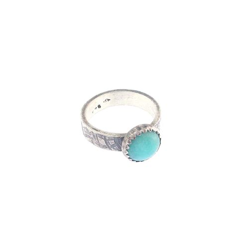 Bague Ethnique En Argent Et Amazonite Andrea Chereau Maty