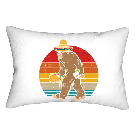 Mexican Bigfoot Sasquatch Cinco De Mayo Fiesta Party Lumbar Pillows