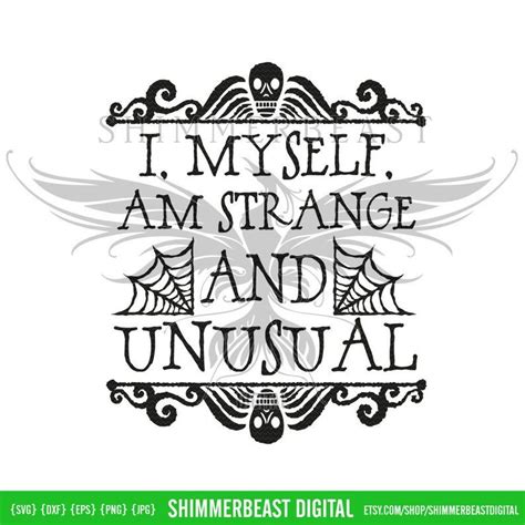 Beetlejuice Svg I Myself Am Strange And Unusual Svg Etsy