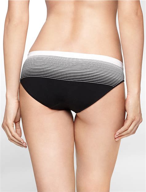 Calvin Klein Womens Seamless Illusions Striped Hipster Underwear Ebay