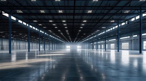 Premium AI Image | Warehouse or industry building interior