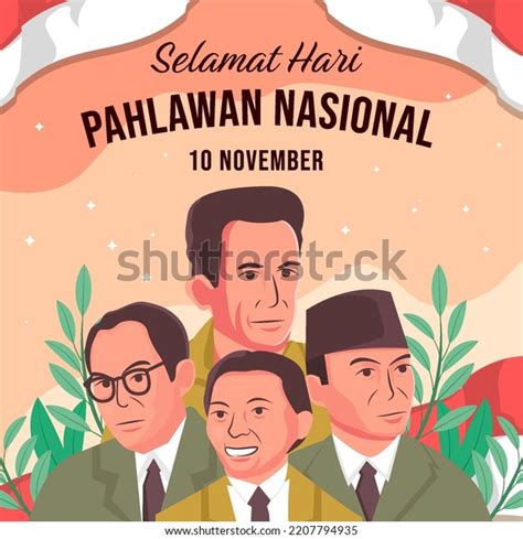 Vector Flat Design Selamat Hari Pahlawan Stock Vector (Royalty Free) 2207794935 | Shutterstock