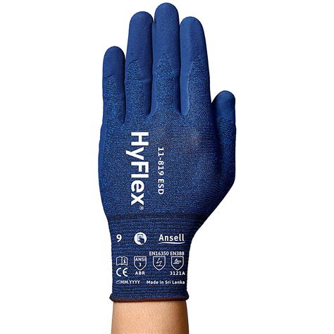 Ansell Hyflex Esd Nitrile Coated Touchscreen Work Gloves