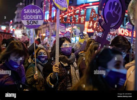 Women And The Lgbtqi Community Organized A Protest In Istanbul Turkey