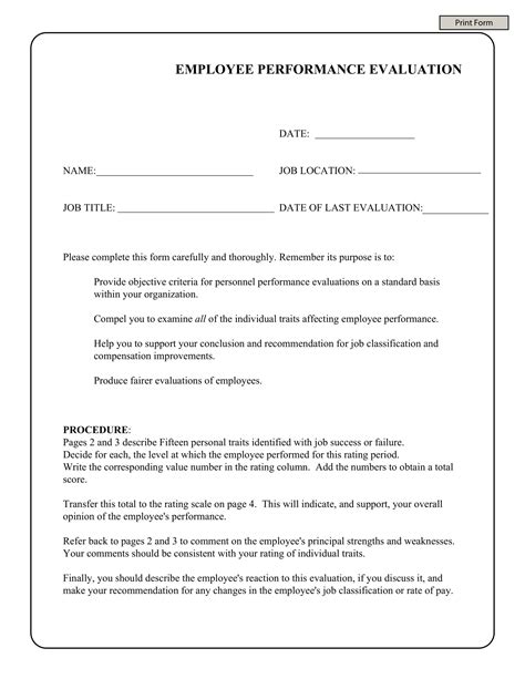 9 Employee Evaluation Form Examples To Download