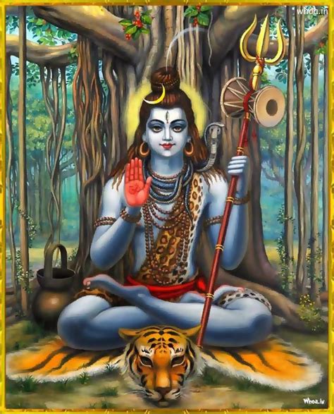 HD Image Of Lord Shiva Under The Tree