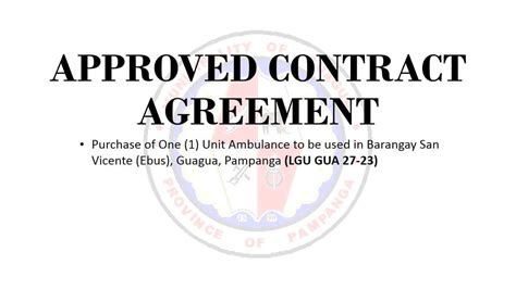 APPROVED CONTRACT AGREEMENT For LGU GUA 27 S 2023 Official Website Of