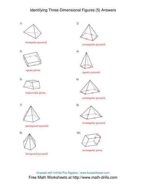 Volume Of Prisms And Pyramids Worksheets