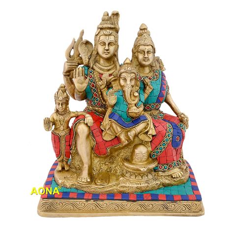 Buy Aona Brass Shiva Parvati Shiv Parivar Bholenath Shankar Bhagwan