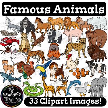 Animals Clipart Set Farm and Wild all habitats for Coloring Pages ...