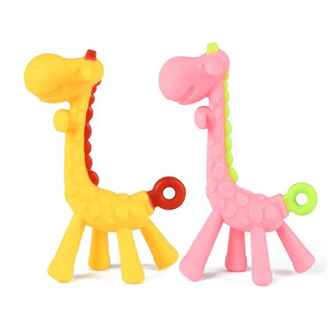 Buy Baby Giraffe Shape Cute Silicone Teether Bpa Free