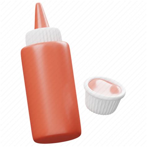 Sauce Ketchup Tomato Sauce Bottle Food Restaurant Mustard 3d