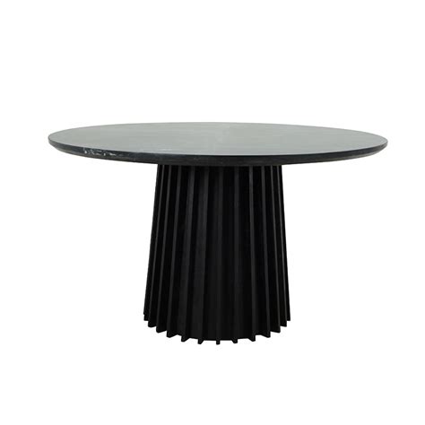 Morena Marble Top Dining Table Matte Black Home Source Furniture