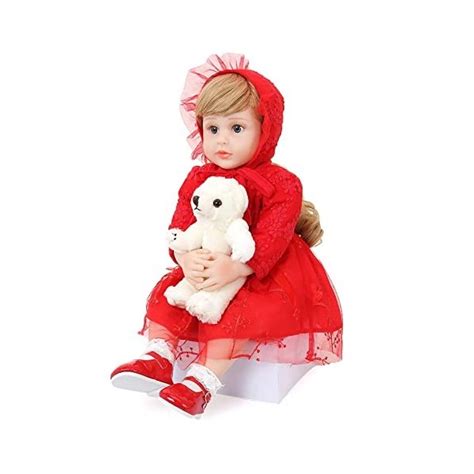24 Pouces 60Cm Belle Blonde Yeux Bleus Fille Reborn Bébé Poupées En