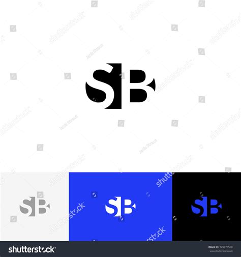 Sb Vector Monogram Logo Icon Symbol: vetor stock (livre de direitos ...