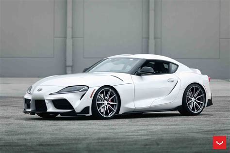 Toyota Supra Gr White With Gloss Graphite Polished Vossen Hf