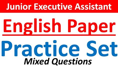 OSSC Junior Executive Assistant English Practice Set Discussion