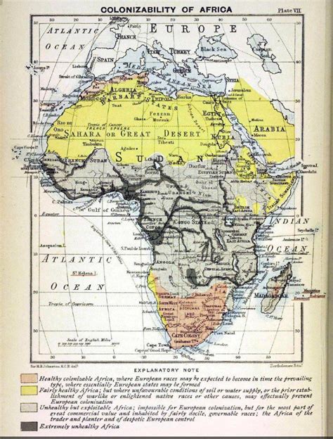 Colonizability Of Africa A Map By J G Bartholomew For The 1899 Book A History Of The