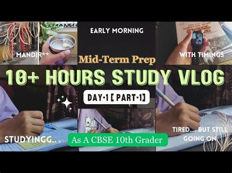 Hour Study Vlog Mid Term Prep Part Of Day As A Cbse