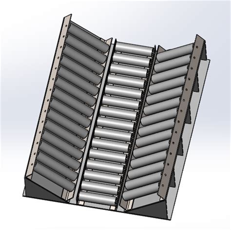 V型辊筒输送3d模型下载三维模型solidworks模型 制造云 产品模型