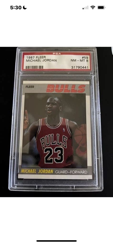 1987 88 Fleer Michael Jordan 59 PSA 8 Chicago Bulls NM MT EBay