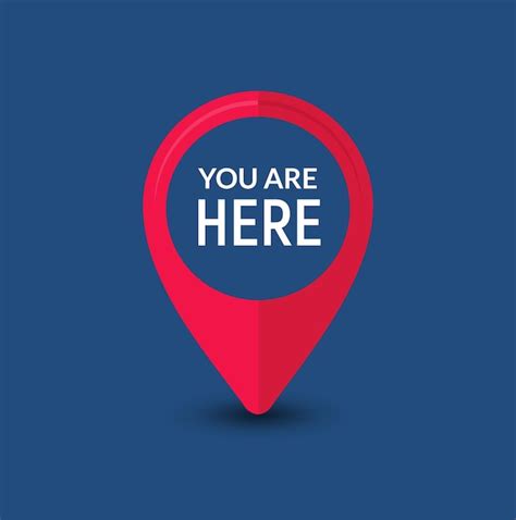 Premium Vector You Are Here Sign Icon Mark Destination Or Location