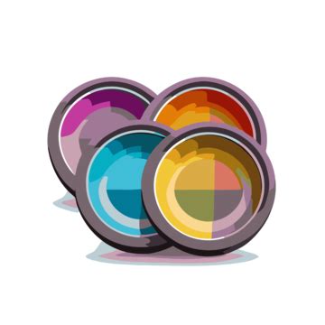 Os Cinco C Rculos Coloridos Est O Em Quatro Cores Diferentes Vetor Png