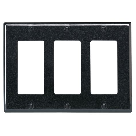 Leviton Decora 3 Gang Midway Nylon Wallplate In Black The Home Depot Canada