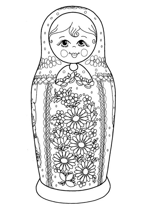 Russian dolls - 1 - Russian dolls Adult Coloring Pages