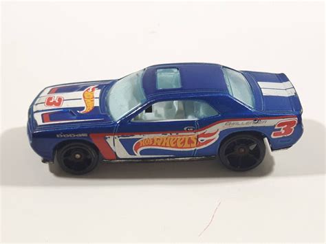 2012 Hot Wheels Hw Racing 08 Dodge Challenger Srt8 Metallic Blue Die Treasure Valley Antiques