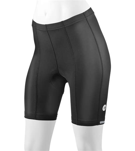 Women S Top Shelf Mid Distance Padded Black Compression Bike Short