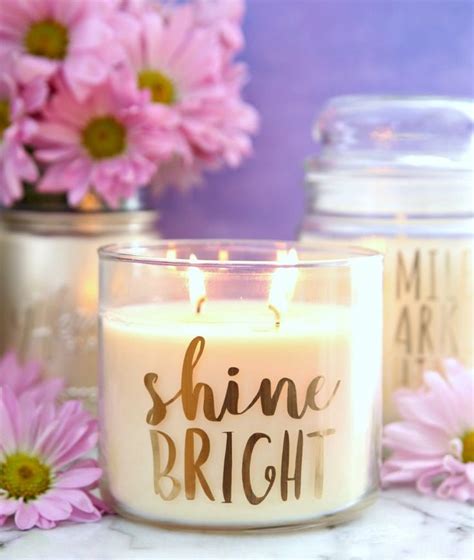 DIY Inspirational Candles With Cricut And Vinyl