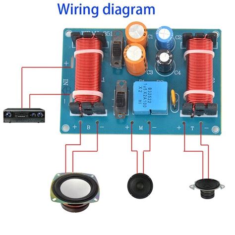 Pcs W Way Audio Speaker Crossover Treble Midrange Bass Bookshelf