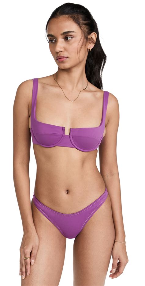 Buy REINA OLGA Brigitte Bikini Set Wine At 40 Off Editorialist