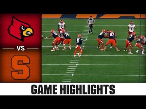 Louisville Vs Syracuse Football Highlights 2022 YouTube