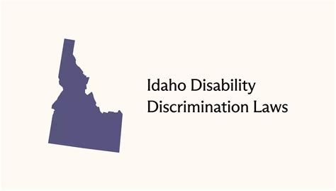 Idaho Disability Discrimination Laws Disclo Resource