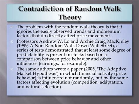 Random Walk Theory