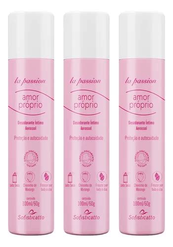 Kit 3 Desodorante Intimo Feminino Morango Amor Proprio Parcelamento