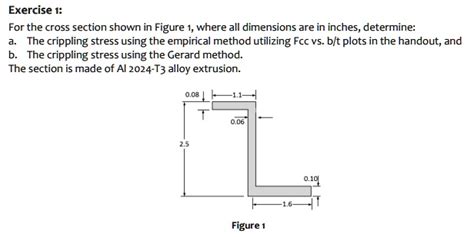 SOLVED Modulus Of Elasticity 10600 Ksi Exercise 1 For The Cross