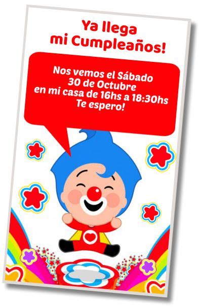 Invitacion Digital Plim Plim Para Enviar Whatsapp Cumple En Venta En