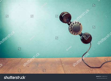 Retro Telephone Handset Rotary Disk Old Stock Photo 157897313