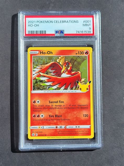 Psa Ho Oh Celebrations Th Anniversary Holo Mint Ebay