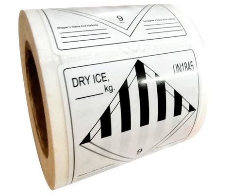 Buy Dry Ice Shipping Labels Hazard Class 9 Un1845 Stickers 2 Inch 250 Pcs Dry Ice Label Stickers