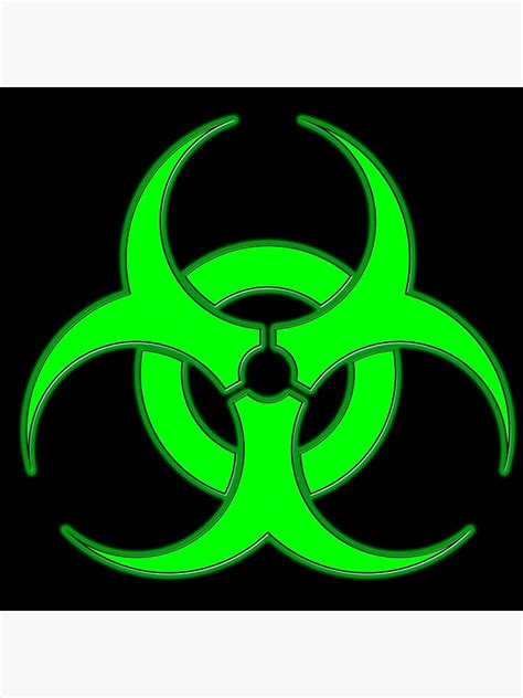 Neon Green Biohazard Sign Canvas Print By Sciencenotes Redbubble