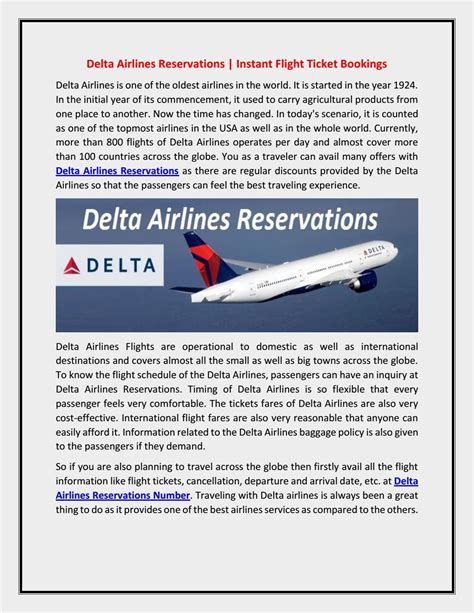 Delta Airlines Reservations Instant And Affordable Ticket Bookings Airline Reservations